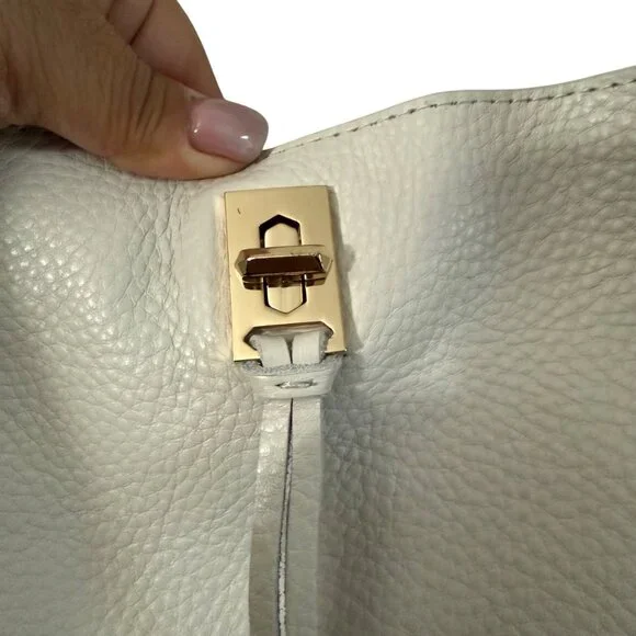 Rebecca Minkoff Ivory Darren Pebbled Leather Bucket Shoulder Bag - Picture 3 of 14